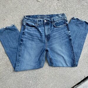 American Eagle Outfitters Super Highrise Straight Jeans SHORT